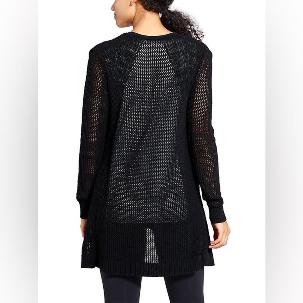 Athleta women’s XXS black open knit cardigan wrap. - Picture 6 of 6